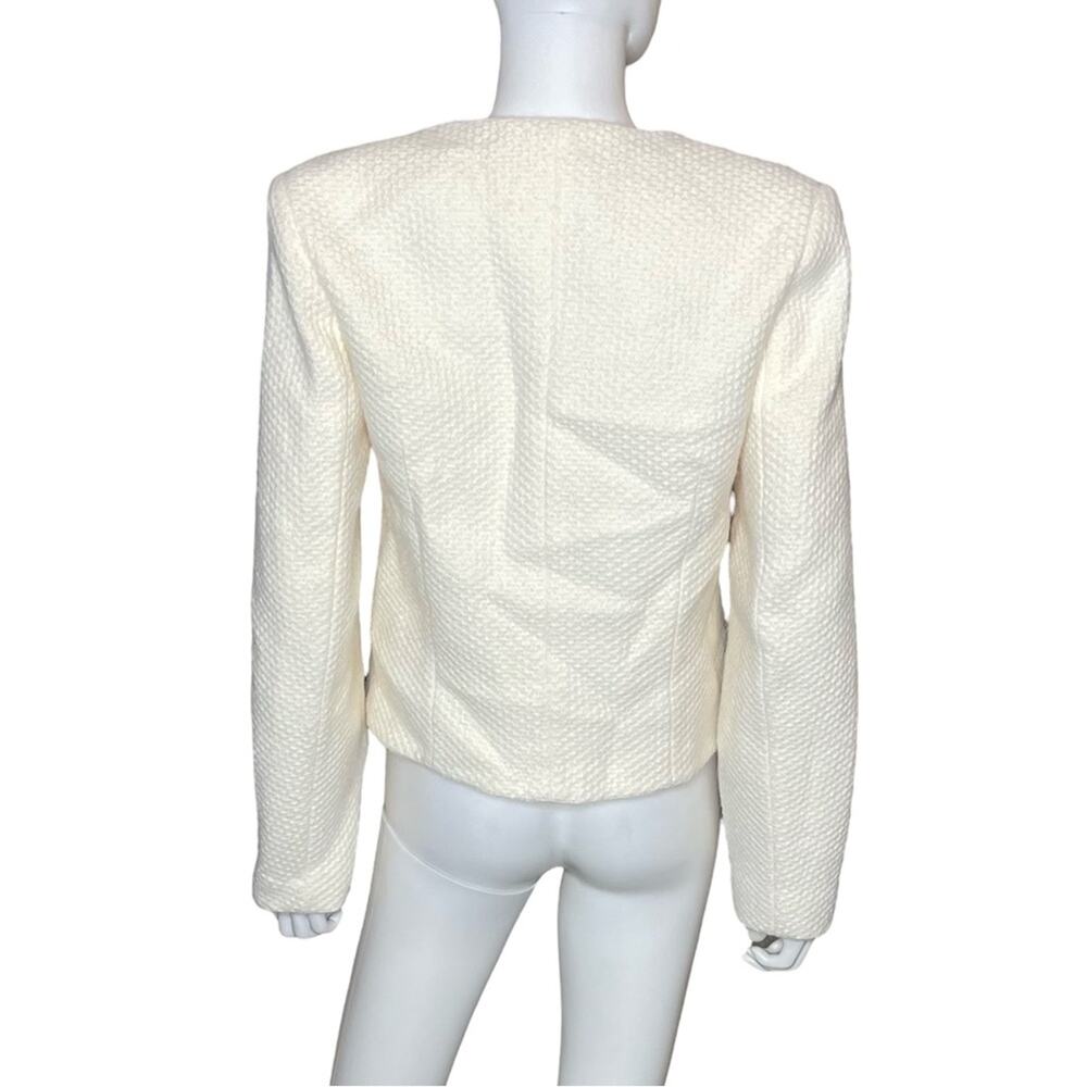Anine Bing Anitta V-Neck Jacket Ivory Woven Women’s Sz M - Picture 6 of 12